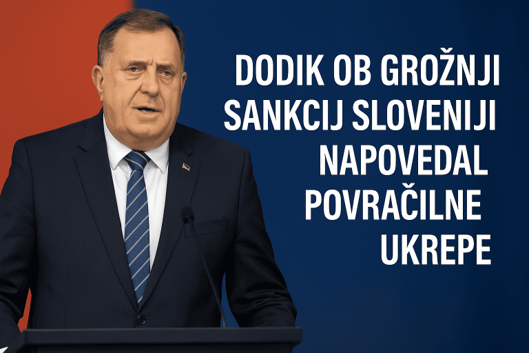 Dodik ob grožnji sankcij Sloveniji napovedal povračilne ukrepe